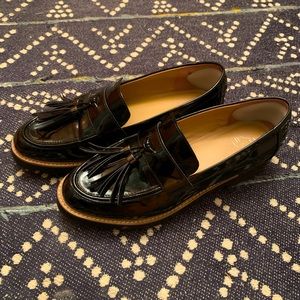 Franco Sarto Patent Carolyn Lug Loafers